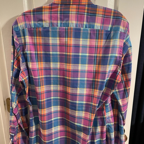 Men’s 15.5 Ledbury madras button down - Picture 4 of 4